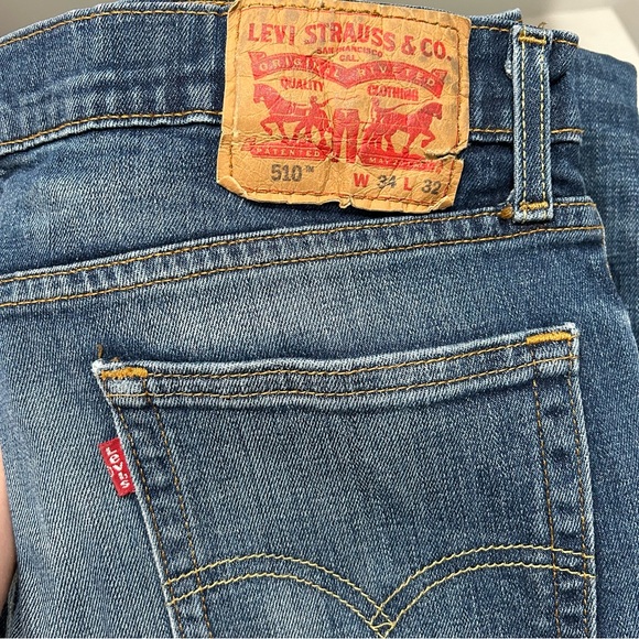 Men’s Levi’s 510 skinny jeans washed blue W34 L32 - Picture 1 of 8